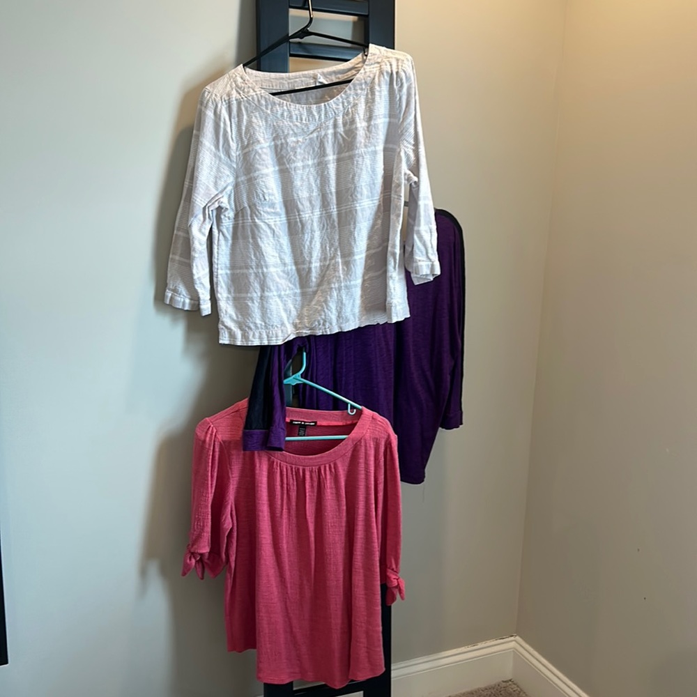 Bundle of 3 Tops with 3/4 length sleeves size large